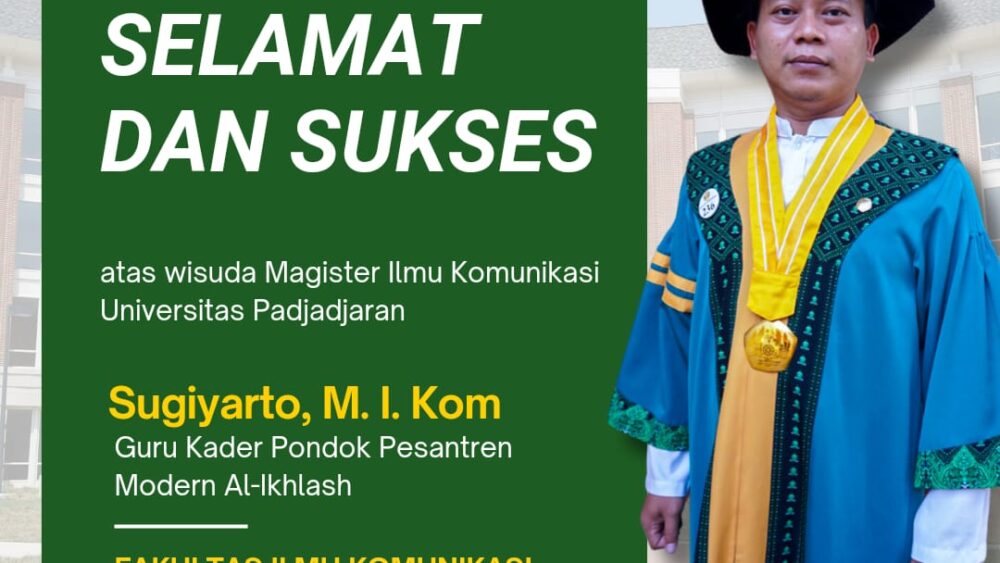 Kader Al-Ikhlash, Selesaikan Pendidikan Magister Ilmu Komunikasi