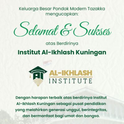 Ucapan Selamat Atas berdirinya Al-Ikhlash Institute
